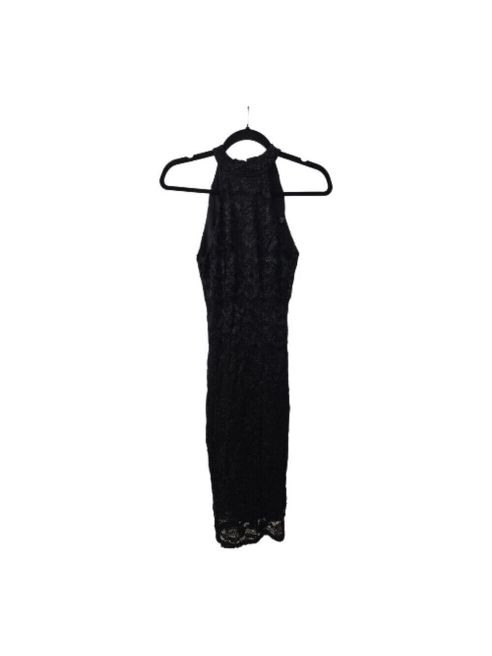 Trixxi Black Lace Halter Bodycon Dress Size 3